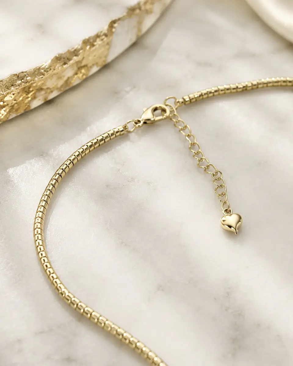 Collar Mostacilla Tubo Gold 3