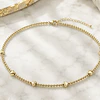 Collar Balines Corazones gold