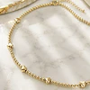 Collar Balines Corazones gold