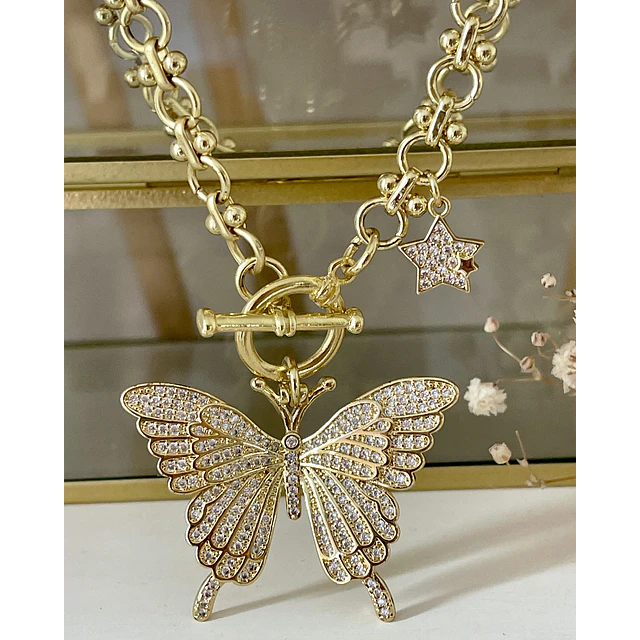 Collar Maxi Mariposa Circones punto de luz Golf