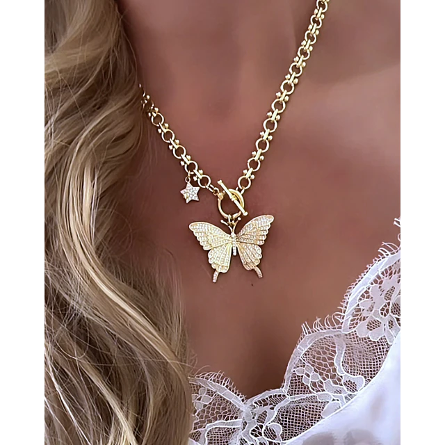 Collar Maxi Mariposa Circones punto de luz Golf