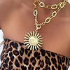 Collar XL Maxi Sol eslabones Martillados Gold