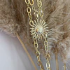 Collar XL Maxi Sol eslabones Martillados Gold
