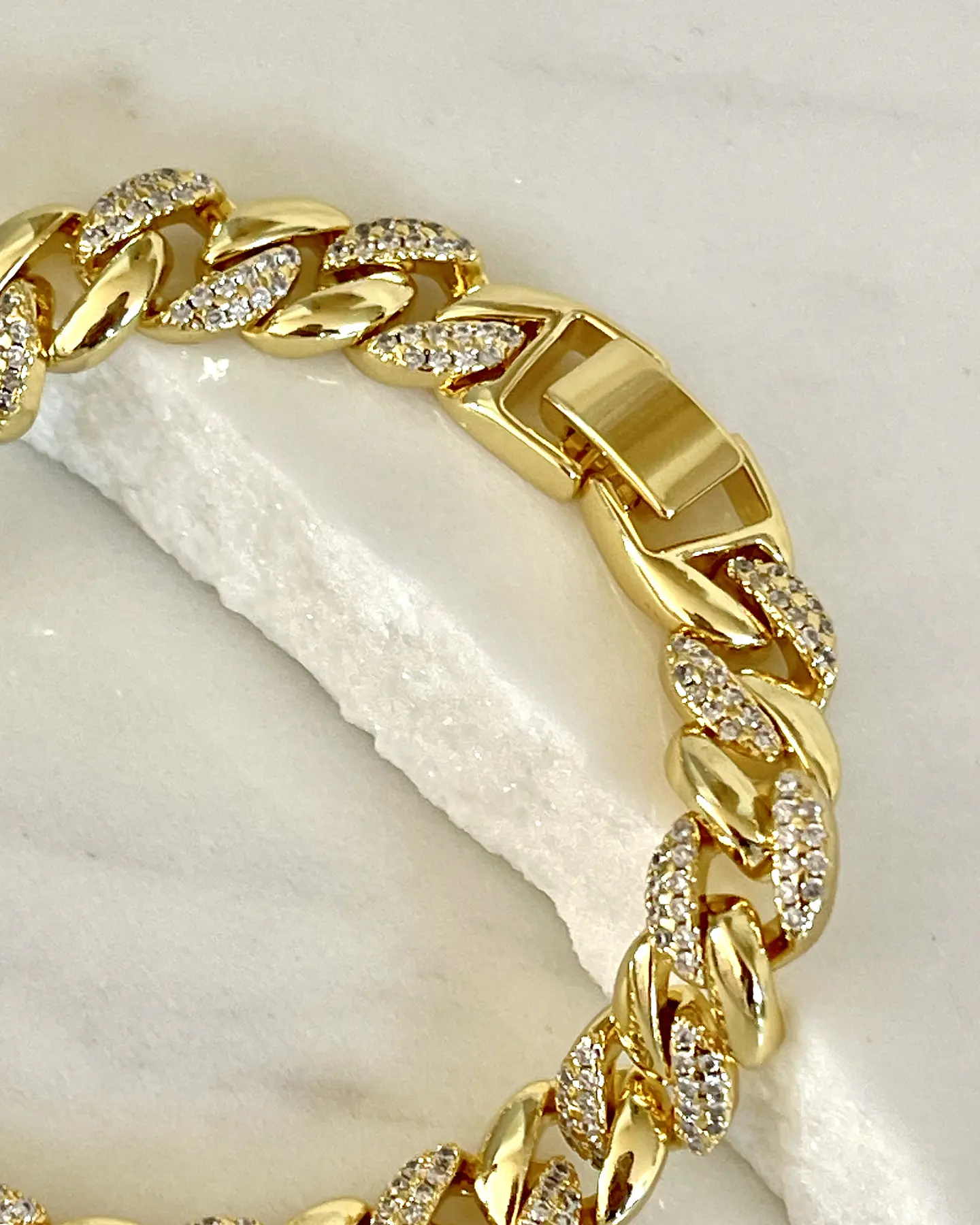 Maxi Pulsera Circones Eslabones cubanos gold 2