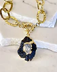 Pulsera Maxi Turnalina Cuarzo Eslabones Martillados Gold  - Miniatura 4