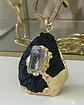 Collar XL Turmalina Negra Cuarzo Broche Candado Luxury gold  - Miniatura 4