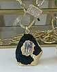Collar XL Turmalina Negra Cuarzo Broche Candado Luxury gold  - Miniatura 7