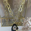 Collar XL Turmalina Negra Cuarzo Broche Candado Luxury gold 