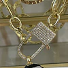 Collar XL Turmalina Negra Cuarzo Broche Candado Luxury gold 