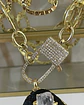 Collar XL Turmalina Negra Cuarzo Broche Candado Luxury gold  - Miniatura 9