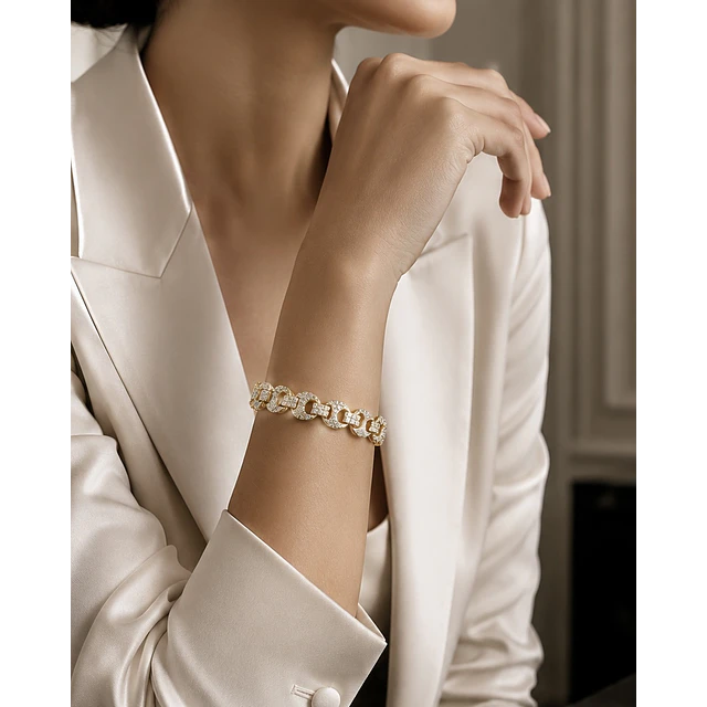 Pulsera Cristal de Lune circones Gold