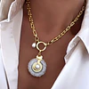 Collar Cuarzo Perla eslabones Tiffany gold