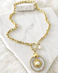 Collar Cuarzo Perla eslabones Tiffany gold - Miniatura 4