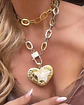 Collar XL Maxi Corazón Estrella cuarzo tornasol gold - Miniatura 1