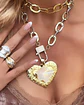 Collar XL Maxi Corazón Estrella cuarzo tornasol gold - Miniatura 3