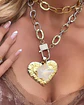 Collar XL Maxi Corazón Estrella cuarzo tornasol gold - Miniatura 5