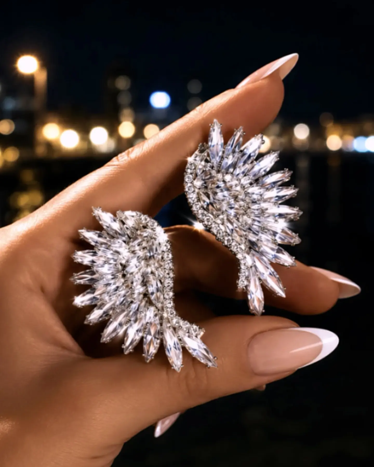Aros Maxi Alas Cristal Silver 2
