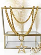Collar XL Maxi Estrella Circones eslabones trigo gold - Miniatura 2
