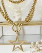 Collar XL Maxi Estrella Circones eslabones trigo gold - Miniatura 4