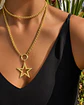 Collar XL Maxi Estrella Circones eslabones trigo gold - Miniatura 5