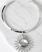 Collar Tiara Gruesa Maxi Sol Silver - Miniatura 2