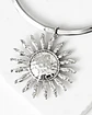Collar Tiara Gruesa Maxi Sol Silver - Miniatura 5
