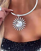 Collar Tiara Gruesa Maxi Sol Silver - Miniatura 7