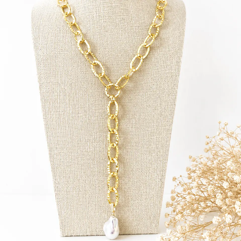 Collar Ariana Perla Barroca Gold 3