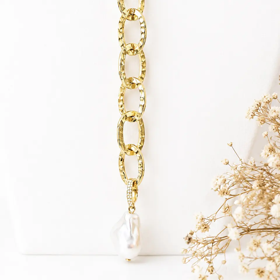 Collar Ariana Perla Barroca Gold 5
