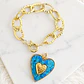 Pulsera Corazón Turquesa Maxi Eslabones Gold - Miniatura 2