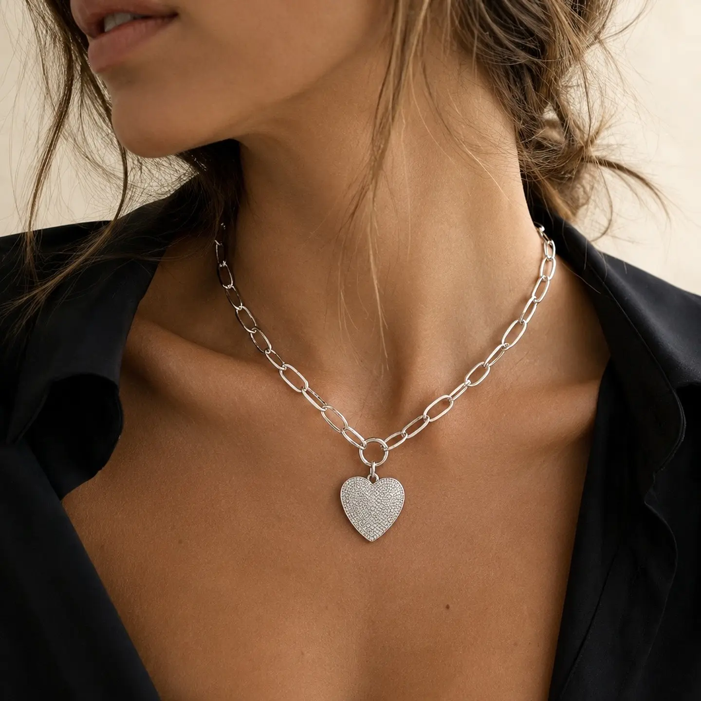 Collar Cuore Mio full circones Silver 1