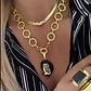 Collar Turmalina Negra eslabones circulares Gold - Miniatura 1