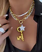  Collar doble Maxi Llave Estrella Silver & Gold - Miniatura 1
