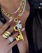  Collar doble Maxi Llave Estrella Silver & Gold - Miniatura 3