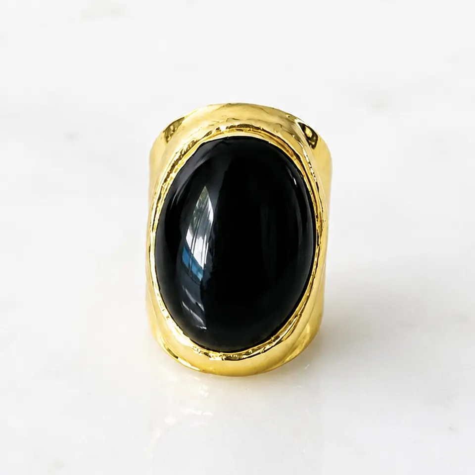 Maxi Anillo Toscana Onyx Gold 2