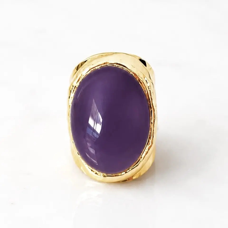 Maxi Anillo Toscana Amatista Gold 2