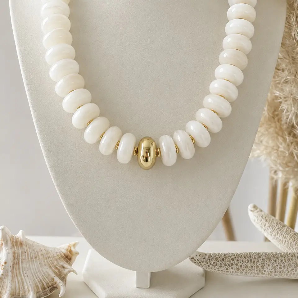 Collar Arena Blanca  4