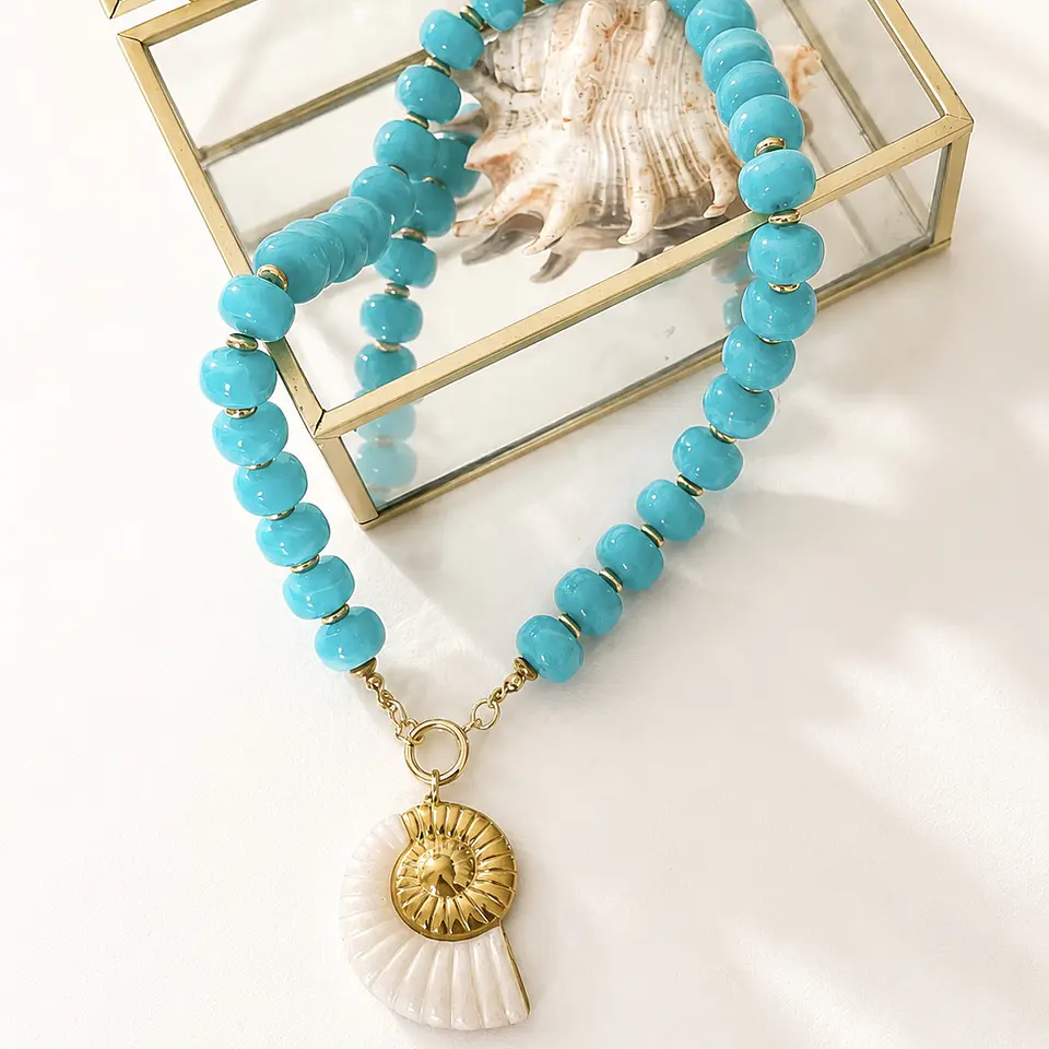 Collar Turquesa Caracola Mare 2