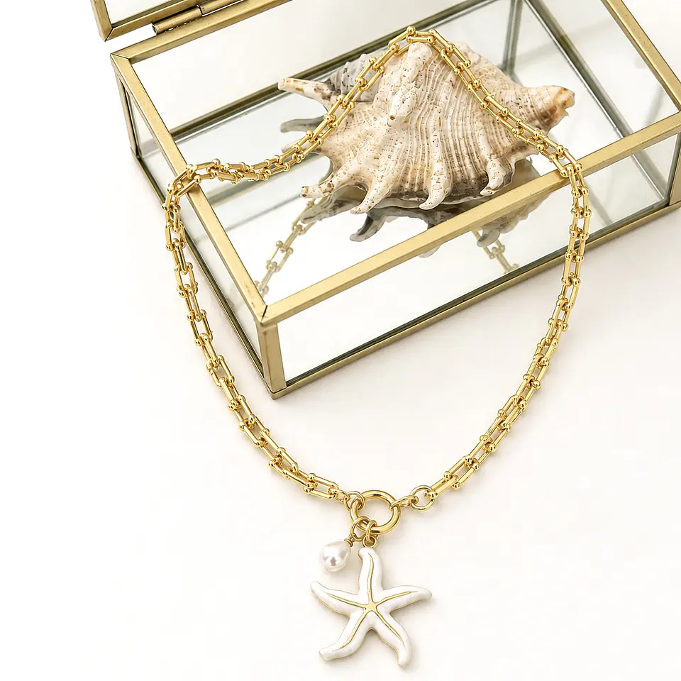 Collar Stellla Maris Blanca gold  3