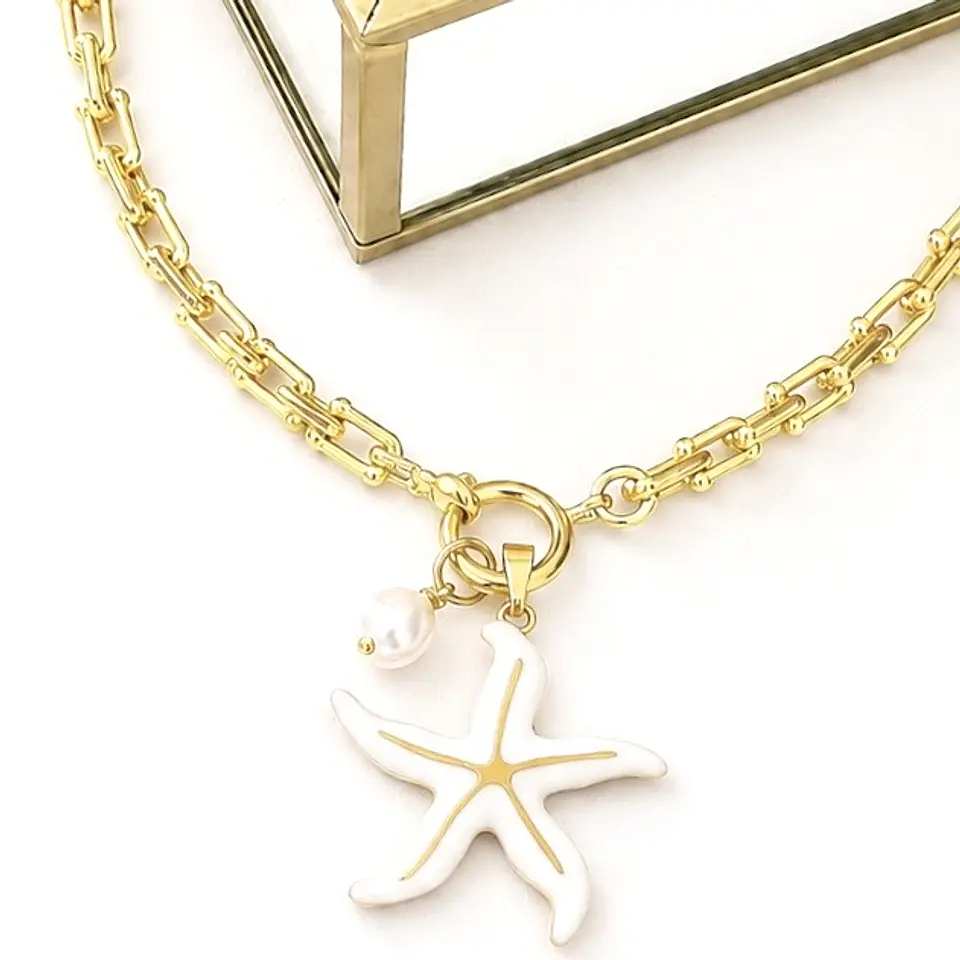 Collar Stellla Maris Blanca gold  2