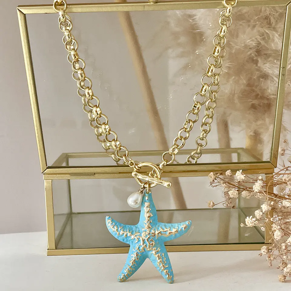 Collar Stella di Mare Azzurra Gold  3