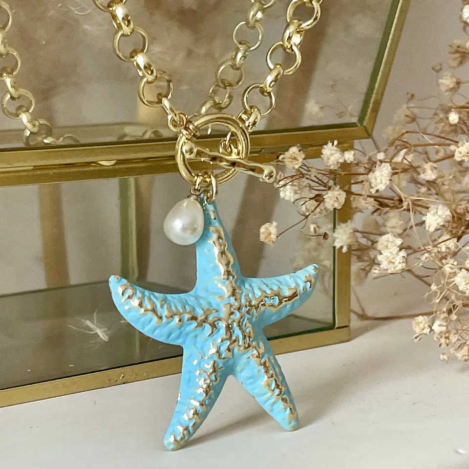 Collar Stella di Mare Azzurra Gold  4