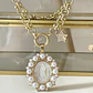 Collar Medalla Virgen Perlas de Rio Circones Gold - Miniatura 3