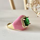 Anillo Espuma Rosa Maxi Cristal Gold  - Miniatura 3