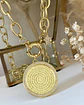 Collar Macizo Medallón Padre Nuestro Circones Herradura Gold - Miniatura 4