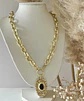 Collar Macizo Medallón Onyx Gold - Miniatura 4
