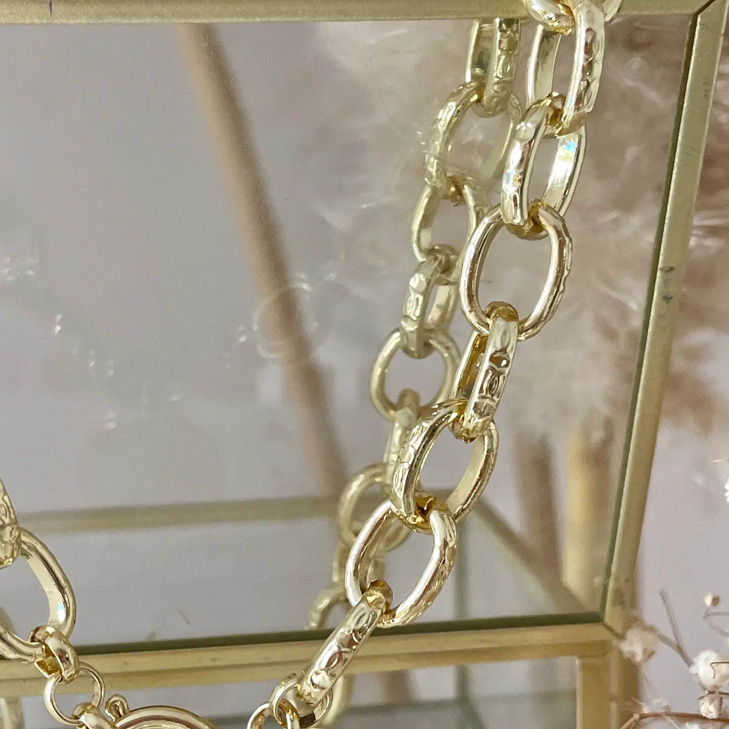 Collar Macizo Medallón Amatista Gold 4