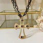 Collar Cadena Black Cruz Onyx Gold - Miniatura 2