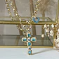 Collar Cruz Cristales Calipso Gold - Miniatura 3