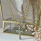 Collar Cruz Cristales Calipso Gold - Miniatura 4